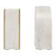 Nata Set of Two Bookends - 8" Set of White Marble Decorative Pie Bookends For Home or Office - Gifts for Book Lovers