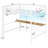 Full Size Loft Bed With Desk And Led Light, Metal Full Size Loft Bed With Power Outlet, Full Size Bed Frame With Upper Bunk, Safety Guard And Ladder, Space Saver,-507437386