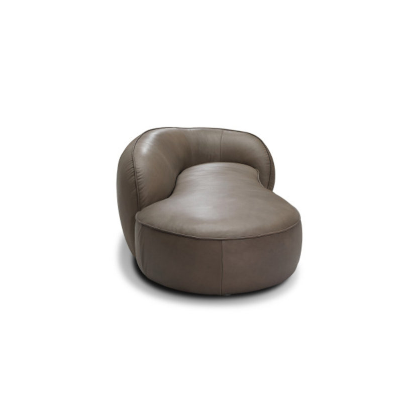 Nuvola 99" Modern Genuine Italian Full Grain Chaise Sofa