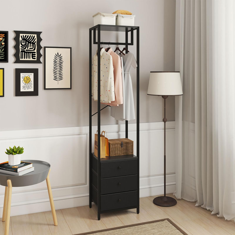 Metal Freestanding Coat Rack, Black