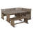 Yael 4Pc Corner Breakfast Nook Set, Brown Dining Table Corner Bench