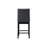 Felissa Dark Walnut And Black Polyester Counter Height Chair Set Of 2 With Tapered Legs