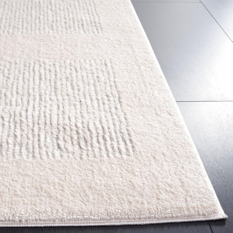 Katoya Machine Woven Ivory/Grey Rug, Rectangle 91 x 152cm