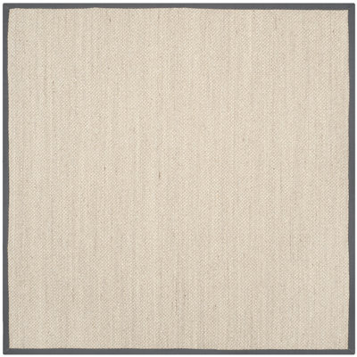 Tapis marbre sisal / gris foncé