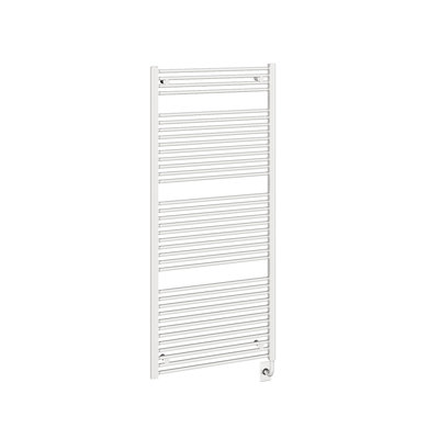 29.5"x66.5" Savoy Electric Hardwired Towel Warmer - Gloss White, Fluid Filled, Includes Programmable Smart Switch, Lifetime Warranty