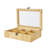 Cole And Grey Rattan Handmade Wrapped 6 Slot Jewellery Box With Tempered Glass Top