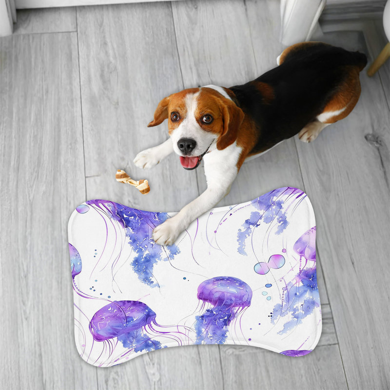 Matelas d'alimentation en forme d'os Watercolor Marine Creatures - 1 pièce