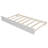 Twin Size Platform Bed With Trundle, White
