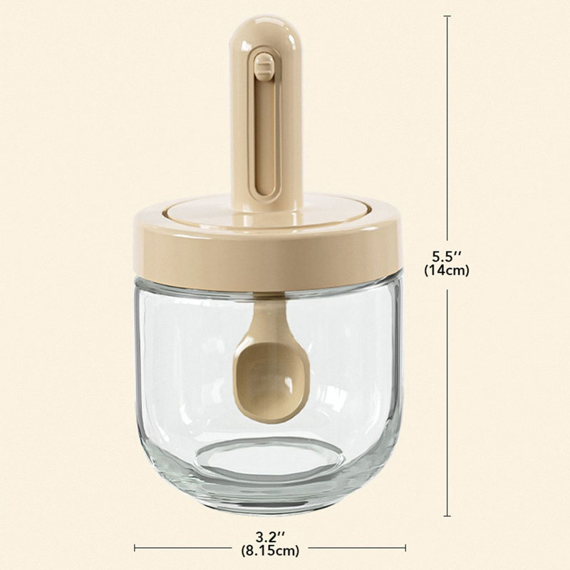 Pot à épices extensible en verre scellé avec cuillère JOYBOS