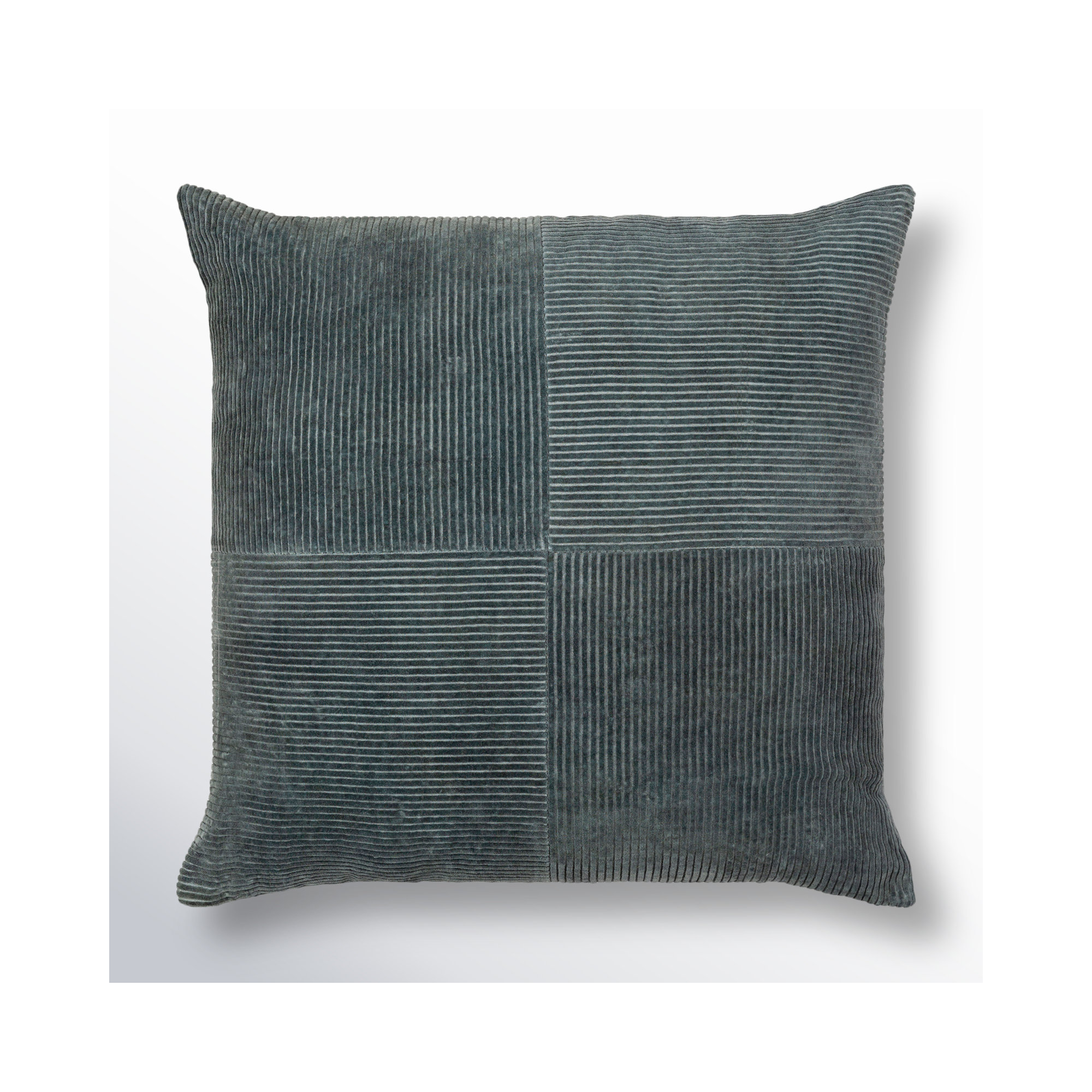 Selma Cotton Throw Pillow, 20" x 20", Charcoal