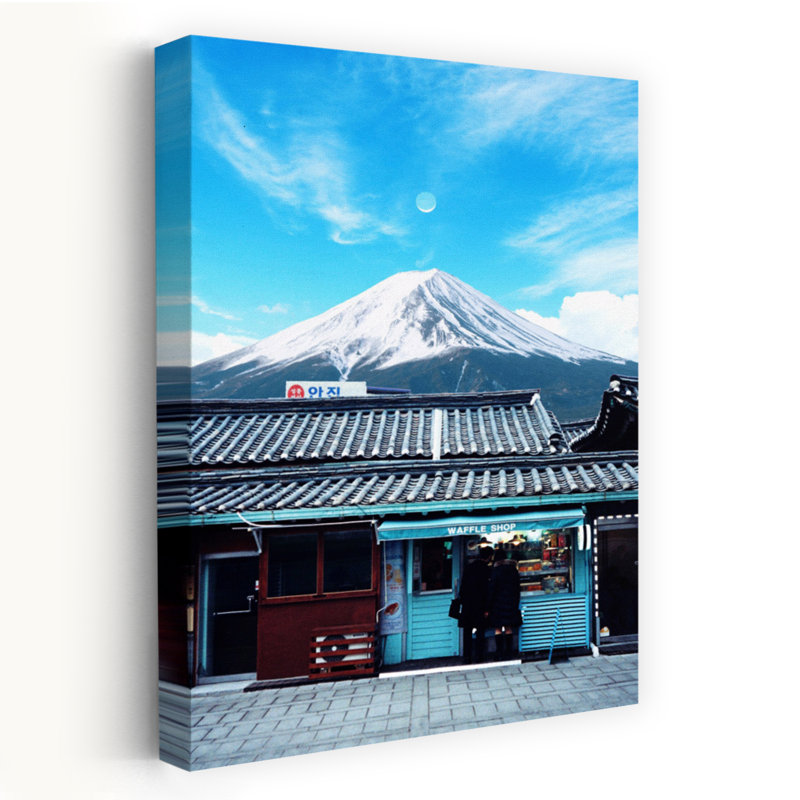 Mount Fuji Waffle Shop Abstract Contemporary Wall Art Print, 152.4cm H x 101.6cm W
