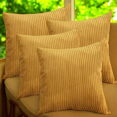 Annaelise Indoor / Outdoor Yellow Square Throw Cushion Cover