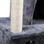 Arbre à chat double couche avec maison et gris, matériau en flanelle de panneau de particules, dimensions de 19,7 x 17,7 x 34 po, poids de 25,33 lb, construction, espaces de repos, pour le plaisir, assemblage facile enveloppé 19,7