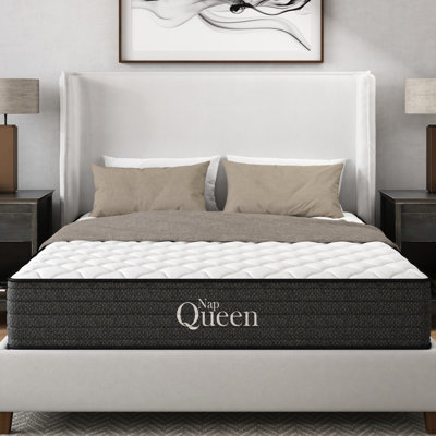 Matelas simple 12 po, gel rafraîchissant, - États-Unis, relief, faible transfert de mouvement, eau, base réglable, gris et blanc, mousse à mémoire de forme, matelas à ressorts en mousse avec certification, pour cadre de base convenable,