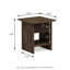 Table de chevet moderne en bois 15,5 po x 15,5 po x 17,8 po avec tiroir et tablette-460178428-460178427