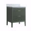 Meuble-lavabo autoportant à simple cuve en bois massif avec plateau en marbre d'ingénierie-879627049-879627055