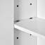 Armoire de salle de bain murale blanche moderne "x 28", rangement pour médicaments avec miroir et porte-serviettes, conception peu encombrante
