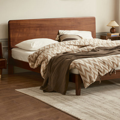 Solid Wood Bed North American Black Walnut Modern Furniture Style Ordinary Bed