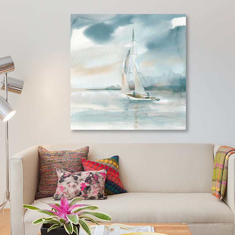 «Subtle Mist», reproduction sur toile, H 37 po x l 37 po x P 1,5 po, Pas de tapis, Toile tendue