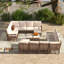 12-person Seat U-shaped Outdoor Sectional Set