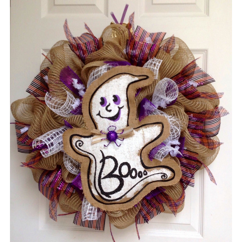 Halloween Ghost Burlap Painted Ghost