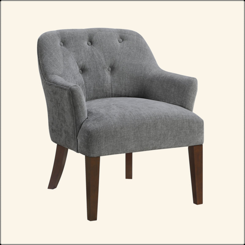 Fauteuil rembourré en tissu 1pc