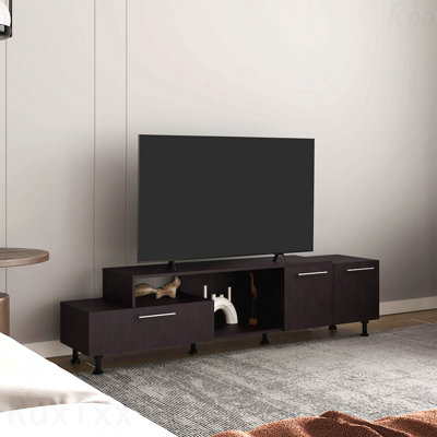 Meuble télé, 3 portes et 1 tablette, capacité télé 50 po