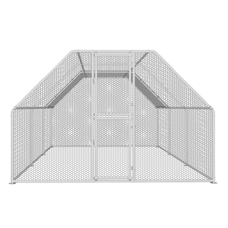 Cage à poules avec poulailler Keltner, H 76,7 po x l 118,1 po x P 236,1 po