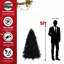 Arbre de Noël noir 6 pi avec 350 lumières DEL blanches pour Halloween-922002086
