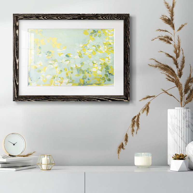 Lumière verte encadrée sur toile, H 22 po x l 32 po x P 1,5 po, Noir