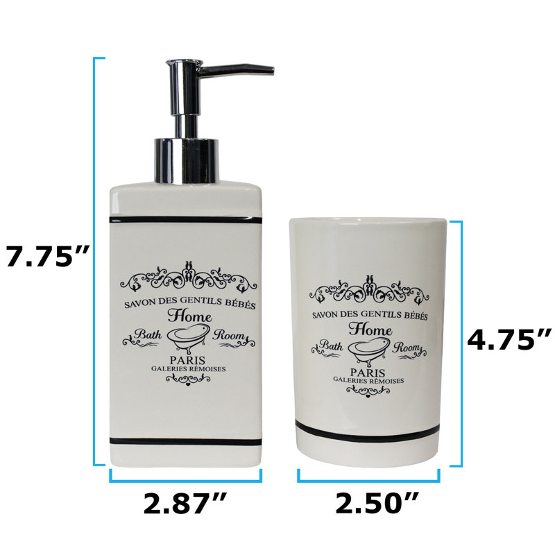 Ensemble d'accessoires de salle de bain 4 pièces Aaliyah-Rose