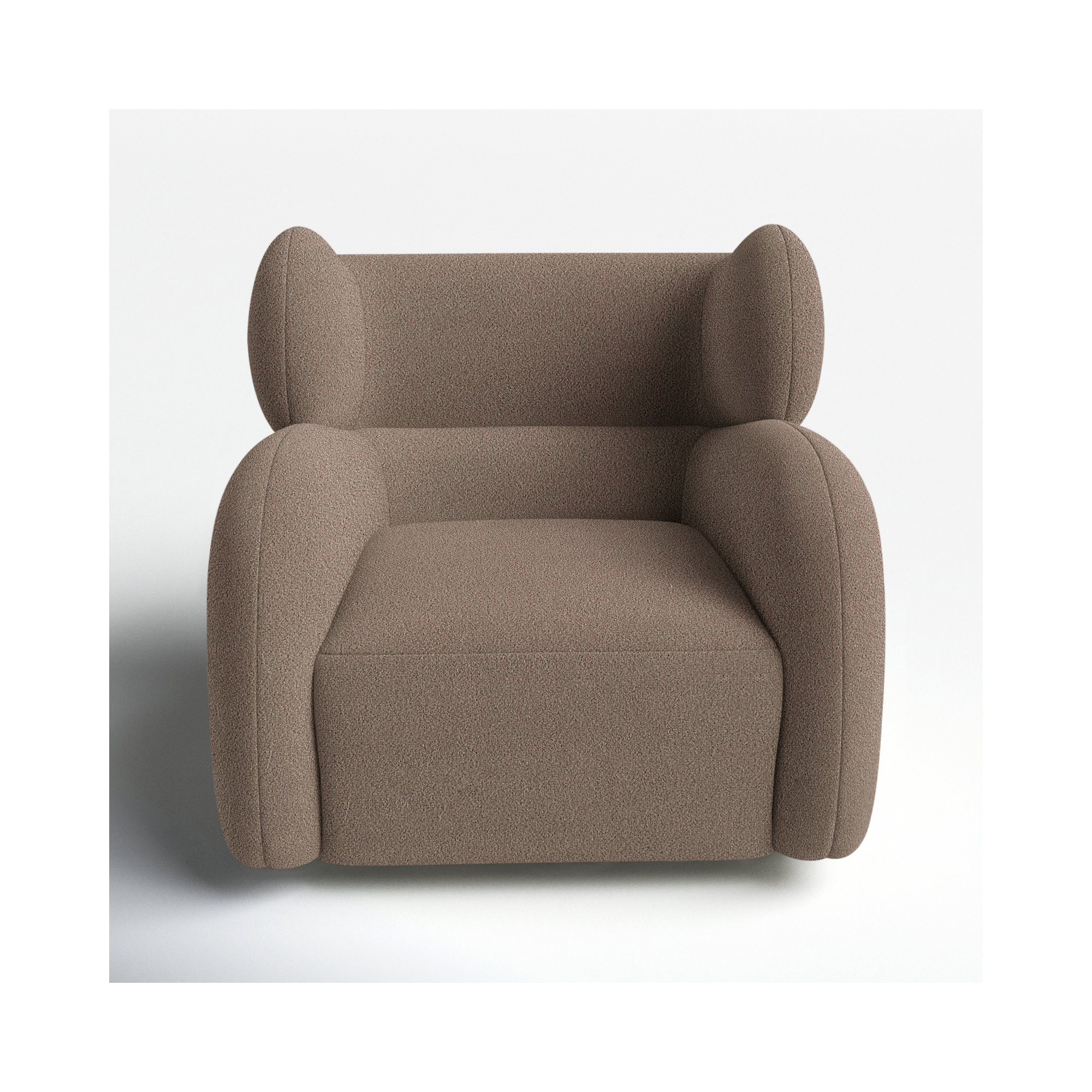 Pablo 36" W Swivel Armchair, Taupe Velvet 1667-012