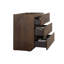 Armoire de plancher SANS lavabo, couleur noyer, avec trois tiroirs