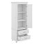 Tall Storage Cabinet With Two Drawers & 3-Height Adjustable Shelf – Perfect For Bathroom And Office