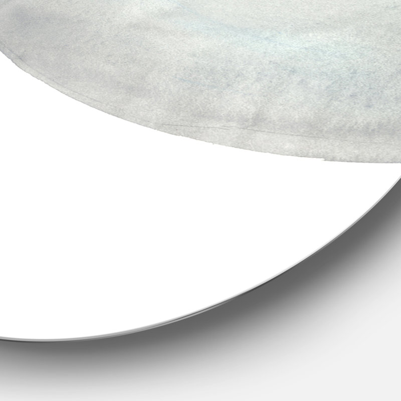 «Gouache Sapphire on Grey II», reproduction d'art sur cercle en métal, H 23 po x l 23 po