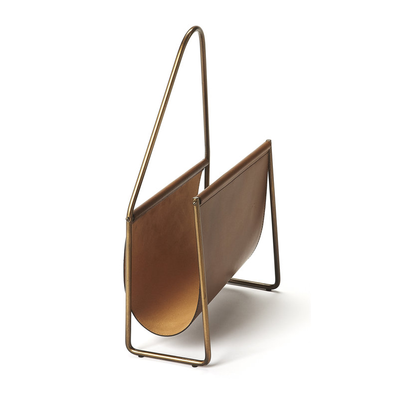 Rupert Leather Magazine Basket