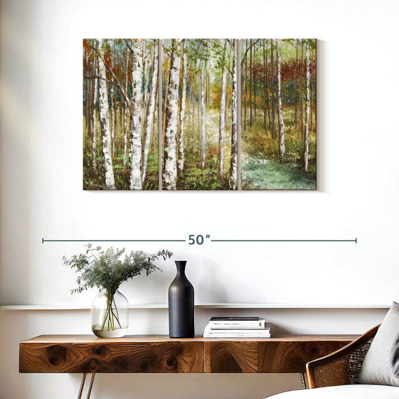 Alvord Warm Spice Birch Path, 24" H x 38" W
