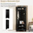 Minimalist Corner Hall Tree with Shoe Bench, Versatile Entryway Coat Rack with 4 Hooks, Corner Cabinet with Adjustable Shelf for Hallway, Living Room, Black, 29.5''W*71.6''H-618114109
