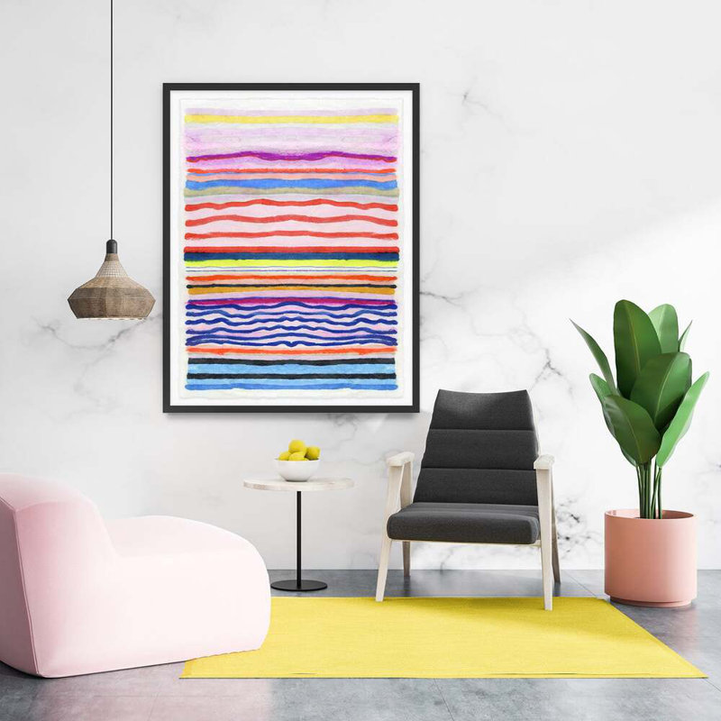 Chromatic Beat #2 By Kristi Kohut, White Wood, 36" H x 48" W