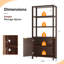 Vitrine 2 portes 6 tablettes Walnut-1500462059