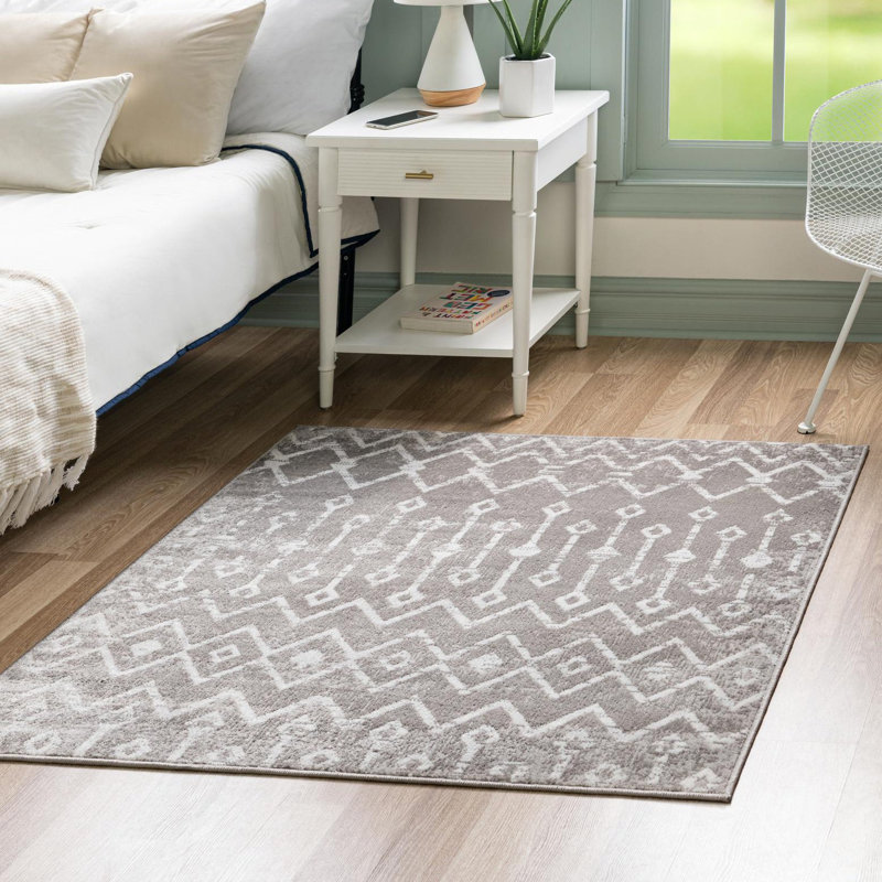Amrjeet Geometric Indoor Rug, Square 6'