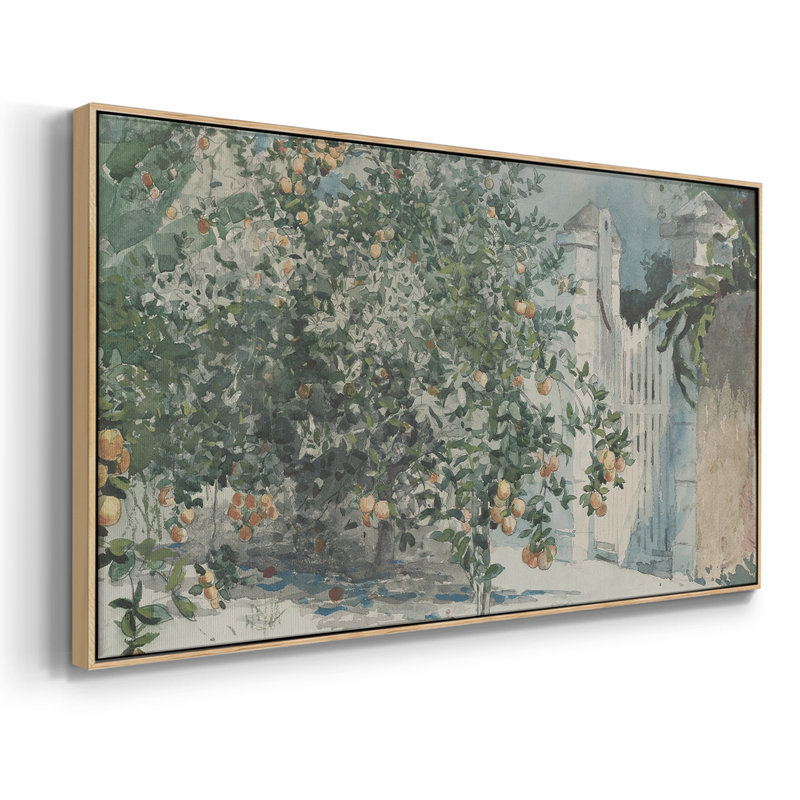 Botanical Series-CDLIV- Toile tendue avec châssis tendue, prête à être accrochée, H 21 po x l 41 po, Blanc