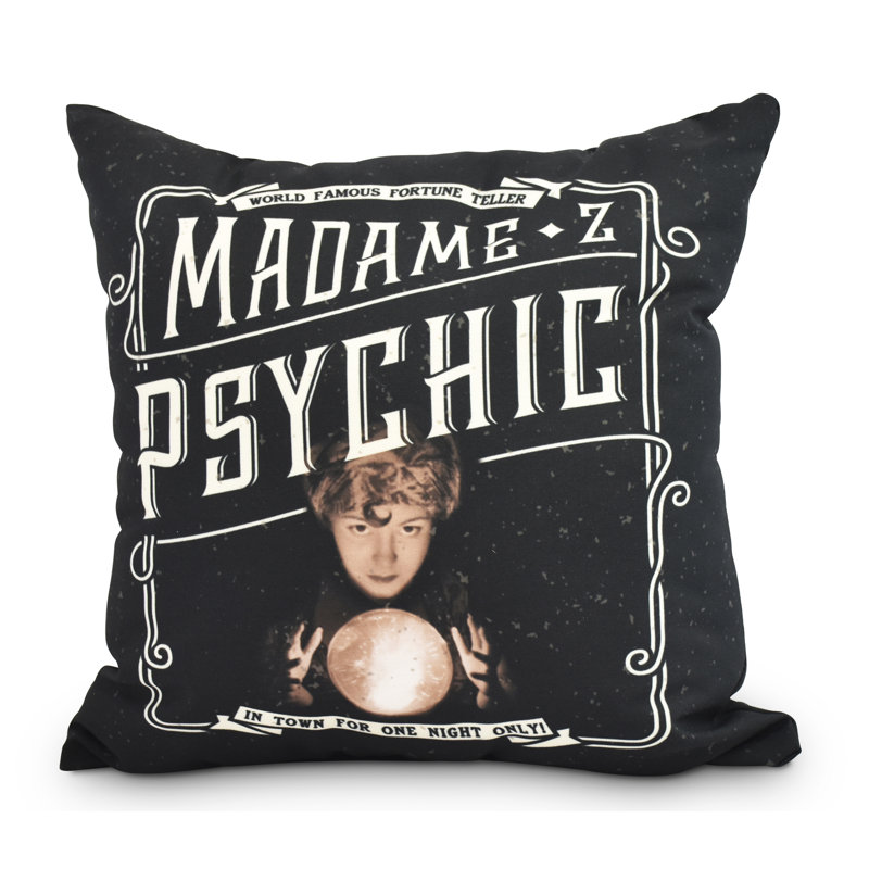 Coussin d'extérieur Witches Brew Square, Bleu / Crème, 16 po x 1 po