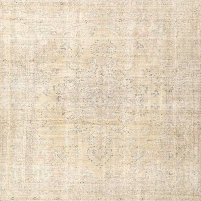 Tapis oriental tissé à la machine, Carré 8 pi