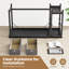 Bureau d'ordinateur avec 2 tiroirs en tissu et crochet pour casque-1129287060-1129287063