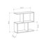 Barbara Side Table Modern 2-Tier Design with Storage Compartments-49649721