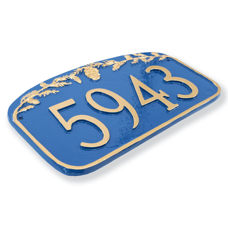 Plaque d’adresse murale sur 1 ligne, Taupe / blanc