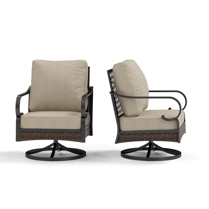 Méridienne pivotante pour l'extérieur, Coussin beige / structure noire