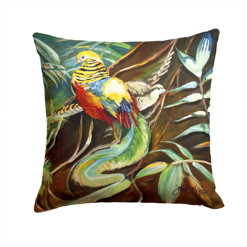 Coussin intérieur/extérieur Mandarin Pheasant, H 14 po x l 14 po x P 4 po