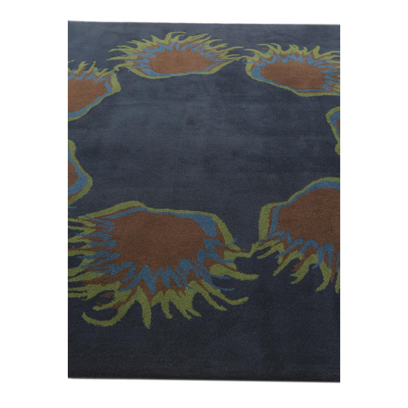Tapis carré bleu marine Orlando